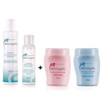 Kit Dermopés Amolecedor para Rachaduras + Creme Hidratante para os Pés Hidrata Restaura e Afina.