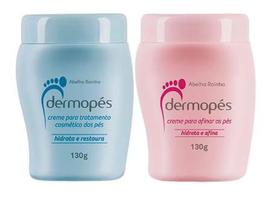 Kit Dermopés Creme Para Tratamento Azul 130g + Creme Para Afinar os Pés Rosa 130g - Abelha Rainha