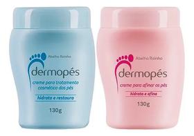 Kit Dermopés Creme Para Tratamento Azul 130g + Creme Para Afinar os Pés Rosa 130g