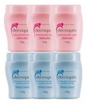 Kit Dermopés Trata e Afina: 3 Creme Hidratante 130 g (azul) + 3 Creme Hidratante 130g (rosa)
