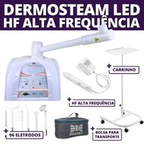 Kit Dermosteam Vapor + Hf 6 eletrodos + Carrinho - Ibramed