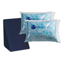 Kit Descanso Almofada Encosto Triangular Sankonfort E 2 Travesseiros Fofinhos Super Macios Kit Descanso Almofada Encosto Triangular Sankonfort E 2 Travesseiros Fofinhos Super Macios