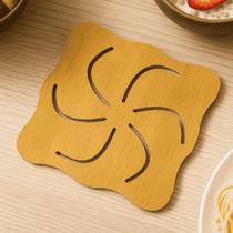 Kit Descanso De Panela Bambu Protege Mesa E Bancada Pia Apoio de Panela Porta-Panela Cozinha