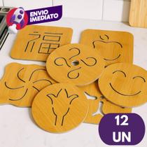 Kit Descanso De Panela Bambu Protege Mesa E Bancada Pia Apoio de Panela Porta-Panela