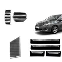 Kit Descanso Pedaleira Soleira Aço Inox Citroën C4 Lounge Kit Descanso Pedaleira Soleira Aço Inox Citroën C4 Lounge