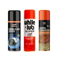 Kit Descarbonizante, Limpa Contato, Desengripante Orbi White