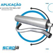 Kit Descarga Silencioso+ Tubo Traseiro Caminhão 709 88 A 97 Kit Descarga Silencioso+ Tubo Traseiro Caminhão 709 88 A 97