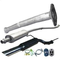 Kit Descarga Tubo + Abafador + Esportivo 206 Hatch 1.6 02 08