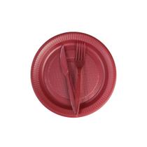 Kit descartáveis Para churrasco Festa Vermelho Perolado 30pç Kit descartáveis Para churrasco Festa Vermelho Perolado 30pç