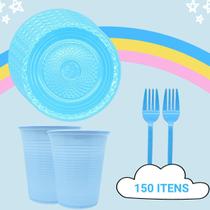 Kit Descartáveis Para Festa Candy Colors 150 un 50 Pessoas
