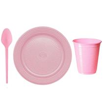 Kit Descartavel 450 Peças C/Colher Sobremesa Festa Decoração