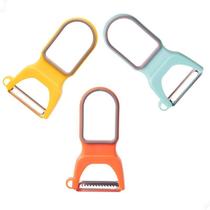 Kit Descascador De Legumes Frutas Multiuso 3 Cortes Oikos