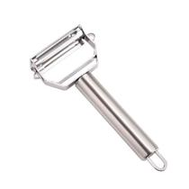 Kit Descascador Fatiador Inox Legumes Frutas Dupla Lâmina Móvel