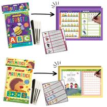 Kit Descobrindo Letras e Números Matemática e Alfabeto Reutilizável Kit Descobrindo Letras e Números Matemática e Alfabeto Reutilizável