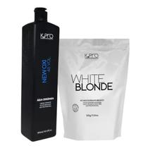 Kit Descoloração KPro 1 New Oxi 40 Vol. 900ML 1 Pó Descolorante White Blonder 500g