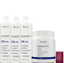 Kit Descoloração Prohall Pó Azul e Ox 10 20 30 Volumes