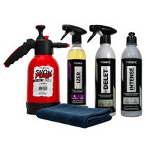 Kit Descontaminação e Preparação Limpador Pneus Renovador Descontaminante Snow Foam