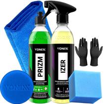 Kit Descontaminante Ferroso Tira Ferrugem Izer Removedor de Chuva Acida Marcas Dagua Prizm Pano Aplicador