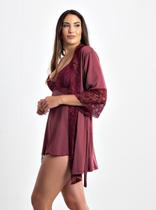 Kit desejo camisola sexy e robe luxo Kit desejo camisola sexy e robe luxo