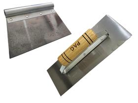 Kit desempenadeira e espatula aço dentada para aplicar piso vinilico p.a.g