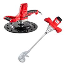 Kit Desempenadeira Elétrica Cortag DEC 700 e Misturador HM120 ou HM140 Argamassa Reboco Massa Fina Textura Pintura Construção Civil Ferramentas Obras