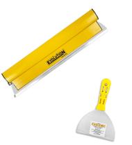 Kit Desempenadeira Flexível Berox 40cm com Espátula Evolution 6 Pol Amarela Kit Desempenadeira Flexível Berox 40cm com Espátula Evolution 6 Pol Amarela