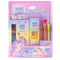 Kit desenho artístico infantil encanto com 33 peças - fofy
