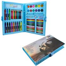 Kit Desenho Infantil 68 Peças com Lápis Canetinha Giz Aquarela e Desenhos de Carros/Dinossauros Sortidos Kit Desenho Infantil 68 Peças com Lápis Canetinha Giz Aquarela e Desenhos de Carros/Dinossauros Sortidos