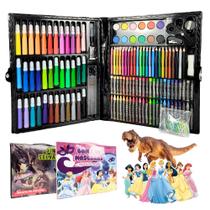 Kit Desenho Infantil Maleta 150 Peças Completo Menino Escola Dinossauros