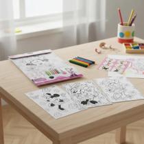 KIT Desenhos para Colorir com Giz de Cera e Adesivo Pintura Bobbie Goods Desenhos Disney Stitch