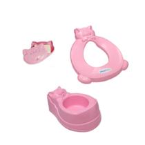 Kit Desfralde C/ Redutor De Assento E Pinico + Saboneteira Gatinha - Rosa