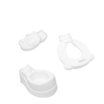 Kit Desfralde C/ Redutor De Assento E Pinico + Saboneteira Gatinho - Branco Kit Desfralde C/ Redutor De Assento E Pinico + Saboneteira Gatinho - Branco