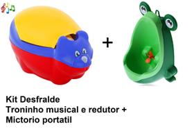 Kit Desfralde Troninho musical + Mictório infantil sapinho - MicBaby