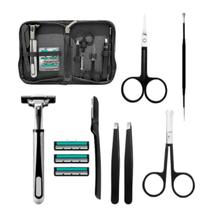 Kit Design de Sobrancelha 10 Peças Completo Modelagem e Aparador