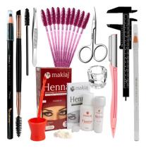 Kit Design De Sobrancelha Completo Henna Makiaj Inic Marrom Kit Design De Sobrancelha Completo Henna Makiaj Inic Marrom