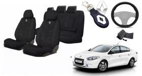 Kit Design Elegante Tecido Fluence 2009-2017 + Volante + Chaveiro Kit Design Elegante Tecido Fluence 2009-2017 + Volante + Chaveiro