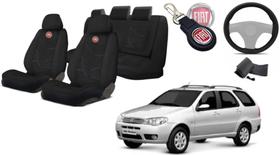 Kit Design Superior para Banco Weekend 2004-2008: Capas, Volante, Chaveiro Kit Design Superior para Banco Weekend 2004-2008: Capas, Volante, Chaveiro