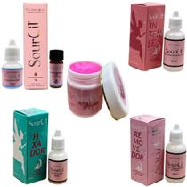 Kit Designer Sobrancelha SourCil Henna Intensificador Removedor Pasta Magica E Fixador de Rena