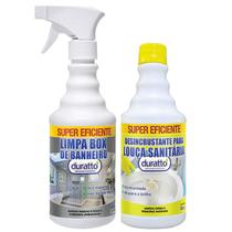 KIT DESINCRUSTANTE DE LOUÇA SANITARIA DURATTO + LIMPA BOX DE BANHEIRO 500ml COM GATILHO APLICADOR