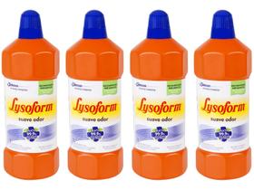 Kit Desinfetante Lysoform Bruto Suave Odor - 1L 4 Unidades