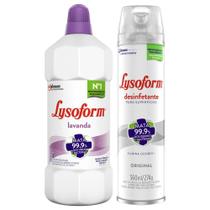 Kit Desinfetante Lysoform Lavanda 1L + Aerossol Original 360ml