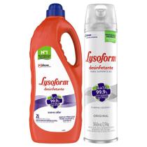 Kit Desinfetante Lysoform Suave Odor 2L + Aerossol Original 360ml