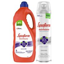 Kit Desinfetante Lysoform Suave Odor 2L + Aerossol Original 360ml Kit Desinfetante Lysoform Suave Odor 2L + Aerossol Original 360ml