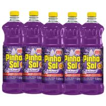 Kit Desinfetante Pinho Sol Lavanda 1L com 5 unidades