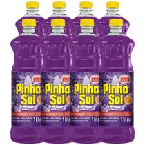 Kit Desinfetante Pinho Sol Lavanda 1L com 8 unidades Kit Desinfetante Pinho Sol Lavanda 1L com 8 unidades