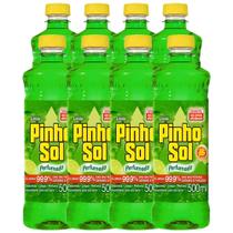 Kit Desinfetante Pinho Sol Limão 500mL com 8 unidades Kit Desinfetante Pinho Sol Limão 500mL com 8 unidades