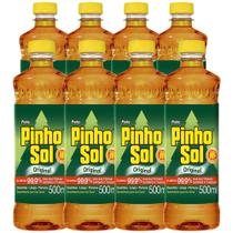 Kit Desinfetante Pinho Sol Original 500ml com 8 unidades