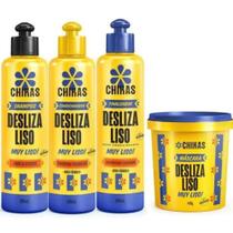 kIT DESLISA LISO CHIKAS SHAMPOO+COND+FIN+MASC