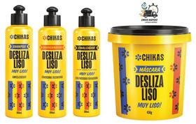 Kit Desliza Liso Chikas Escova Perfeita Por Muito Mais Tempo