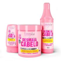 Kit Desmaia Cabelo Anti Frizz e Volume Profissional Forever Liss